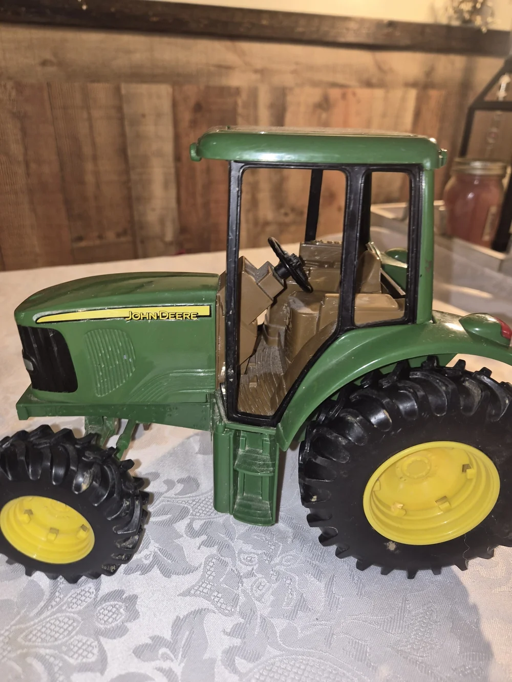 John Deere Green & Yellow Kids Tractor Toy with Front Loader